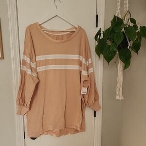Free People Movement Peach Long Sleeve Tunic Top